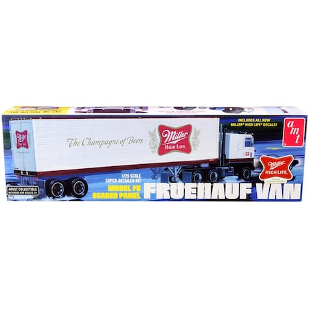Time2Play Skill 3 Model Kit Fruehauf FB Beaded Panel Van Trailer Miller 1-25 Scale Model Car TI3469799